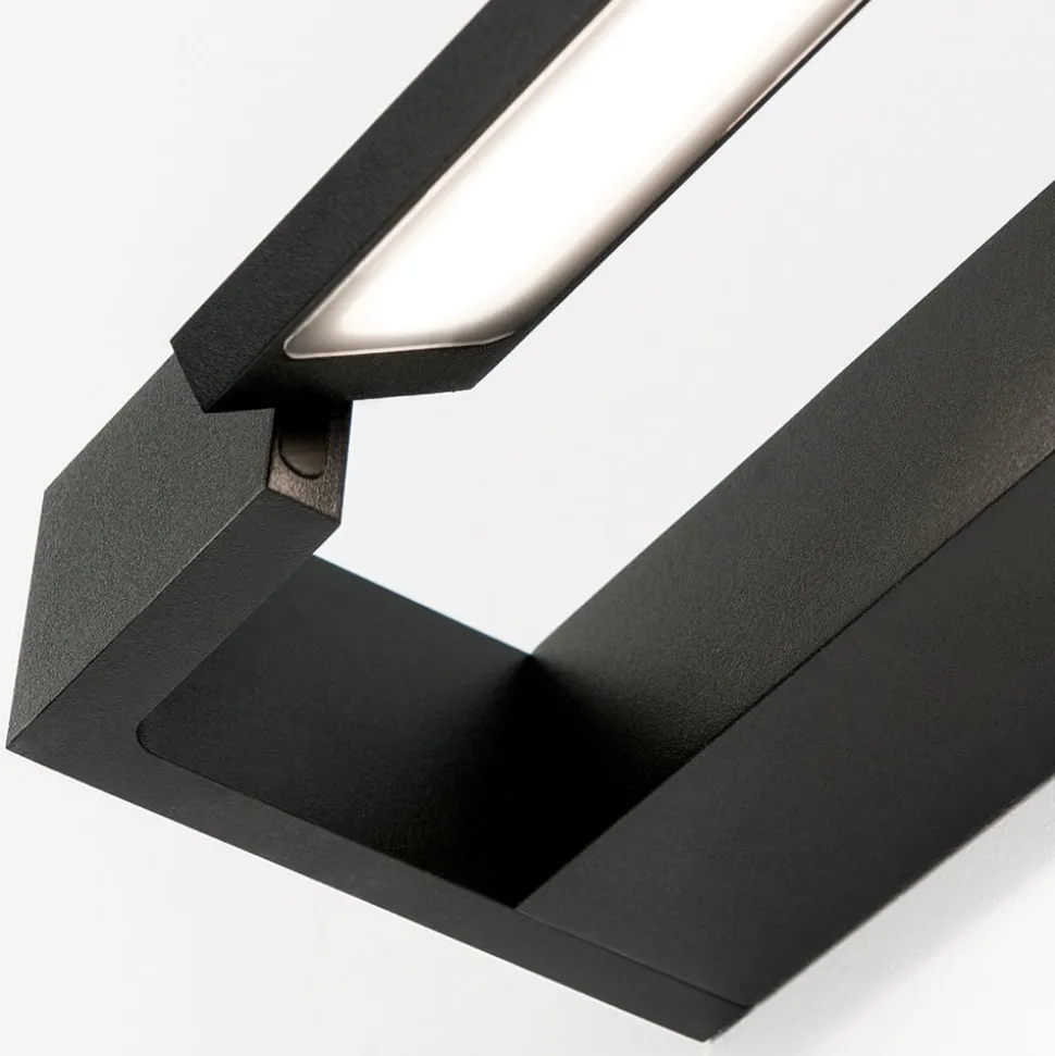 LED spiegellamp Marilyn in zwart, breedte 60cm