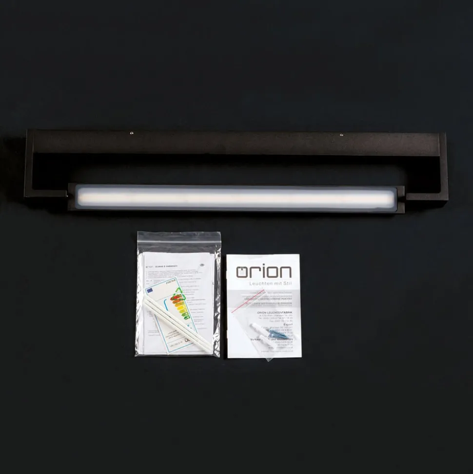 LED spiegellamp Marilyn in zwart, breedte 60cm