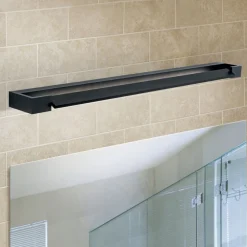 LED spiegellamp Marilyn in zwart, breedte 90cm