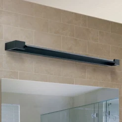 LED spiegellamp Marilyn in zwart, breedte 90cm