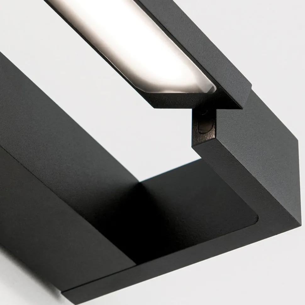 LED spiegellamp Marilyn in zwart, breedte 90cm