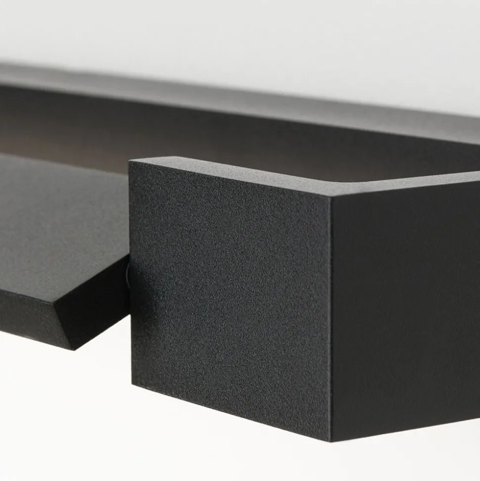 LED spiegellamp Marilyn in zwart, breedte 90cm