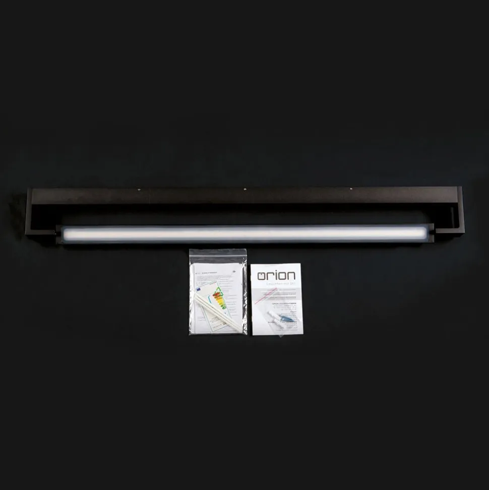 LED spiegellamp Marilyn in zwart, breedte 90cm