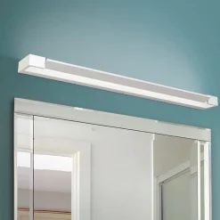 LED spiegellamp Marilyn, wit, gezwenkt 90 cm