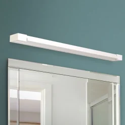 LED spiegellamp Marilyn, wit, gezwenkt 90 cm