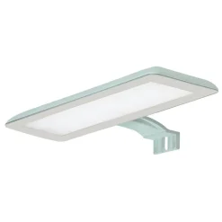 LED spiegellamp Nikita, aquamarijn/staalgrijs