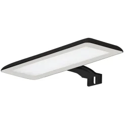 LED spiegellamp Nikita, zwart/staalgrijs