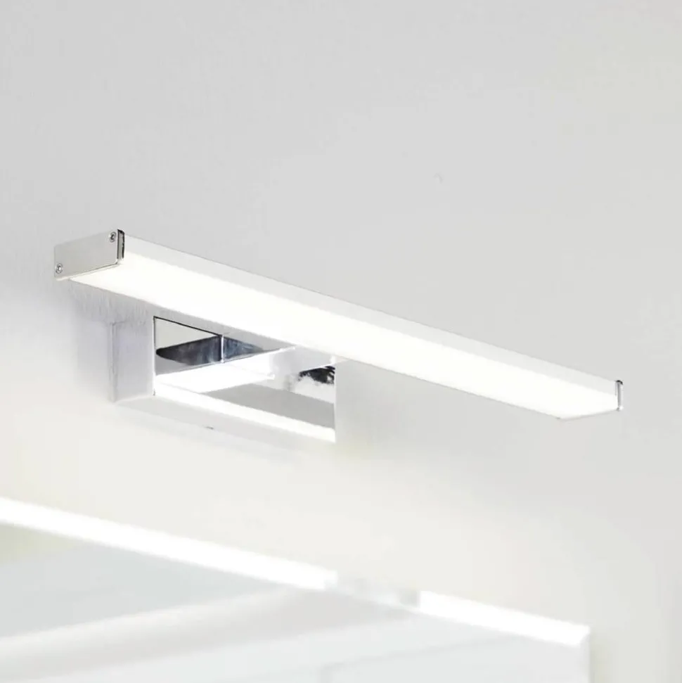 LED spiegellamp Pandella 1, chroom 4.000 K, 40cm