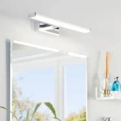 LED spiegellamp Pandella 1, chroom 4.000 K, 40cm