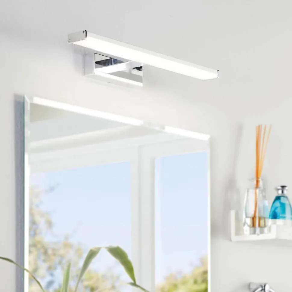 LED spiegellamp Pandella 1, chroom 4.000 K, 40cm