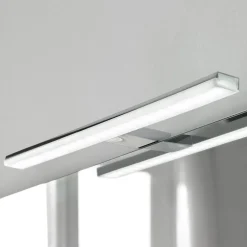 LED spiegellamp Pandora, chroom, breedte 45,8 cm