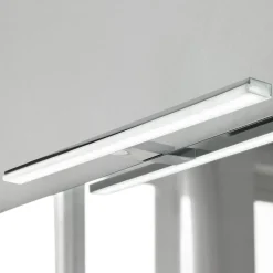 LED spiegellamp Pandora, chroom, breedte 60,8 cm