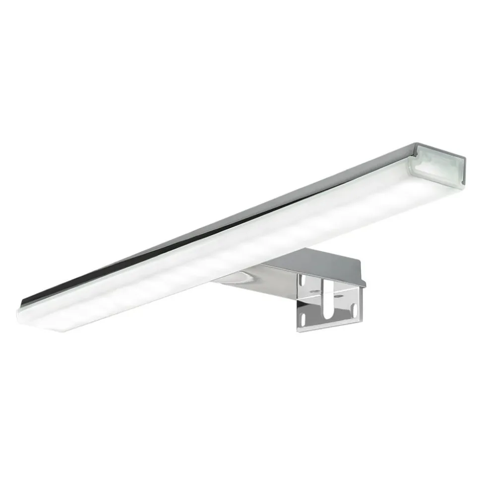 LED spiegellamp Pandora, chroom, breedte 30,8 cm