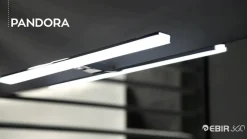 LED spiegellamp Pandora, chroom, breedte 30,8 cm