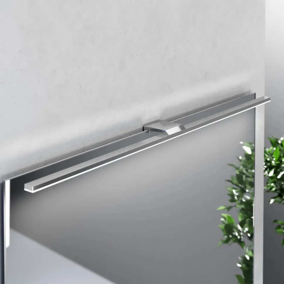LED spiegellamp Triga IP44, chroom, 80cm, 4.000K