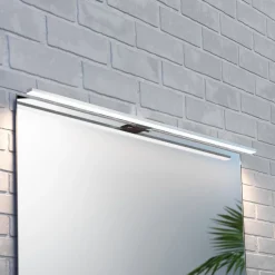 LED spiegellamp Triga IP44, chroom, 80cm, 4.000K