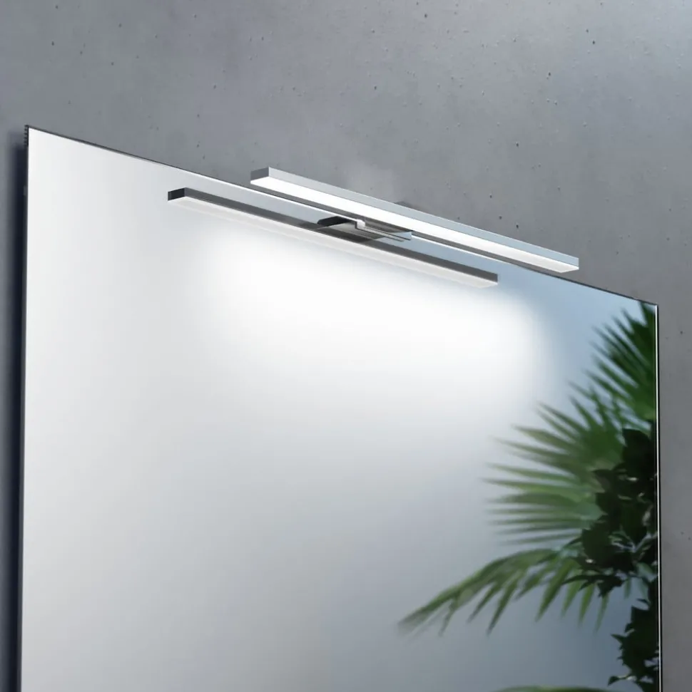 LED spiegellamp Triga IP44, chroom, 40cm, 3.000K