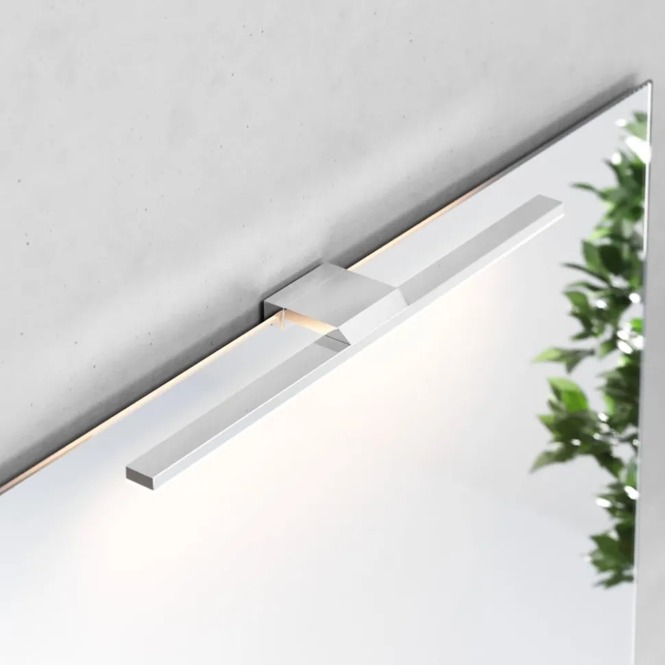 LED spiegellamp Triga IP44, chroom, 40cm, 3.000K