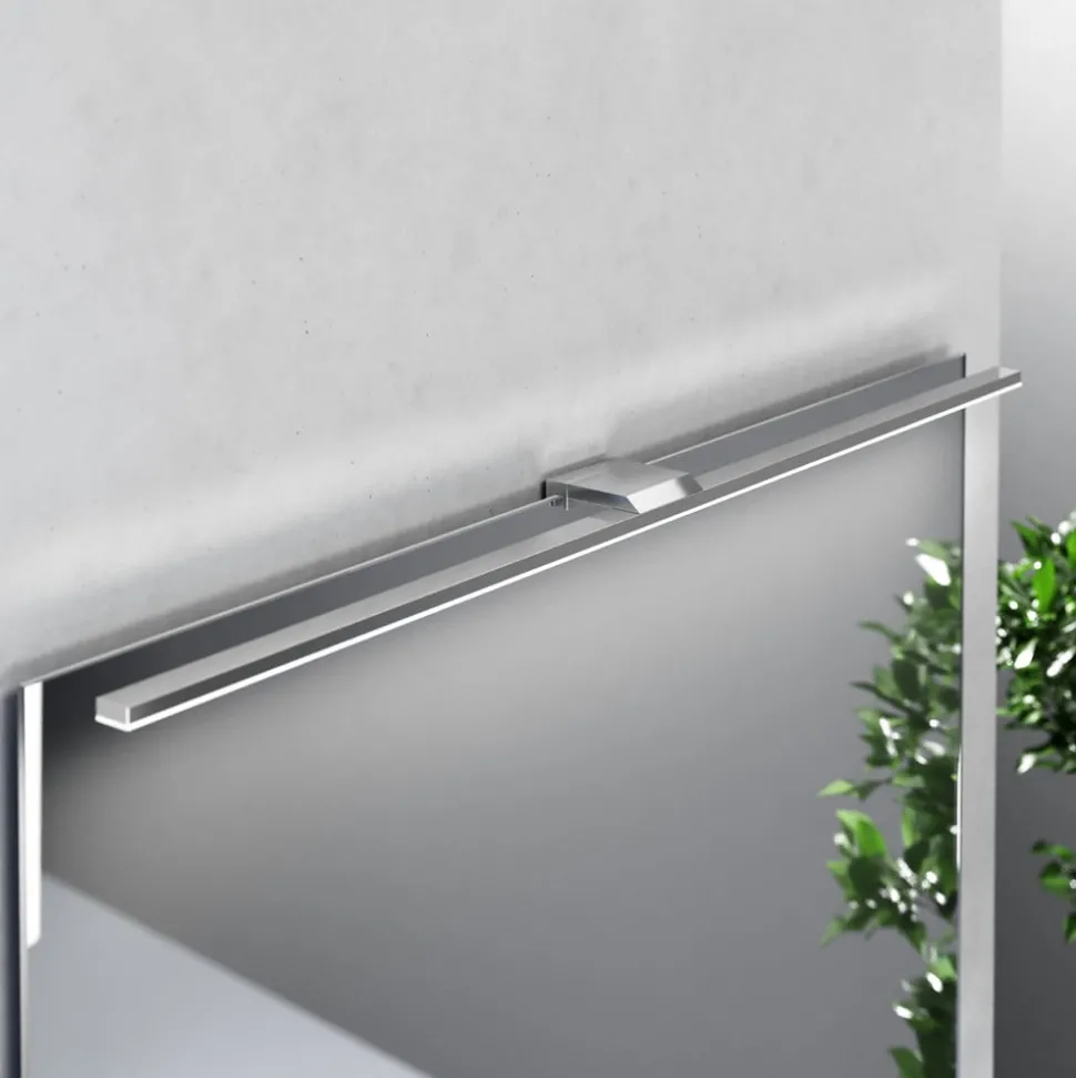 LED spiegellamp Triga IP44, chroom, 80cm, 3.000K