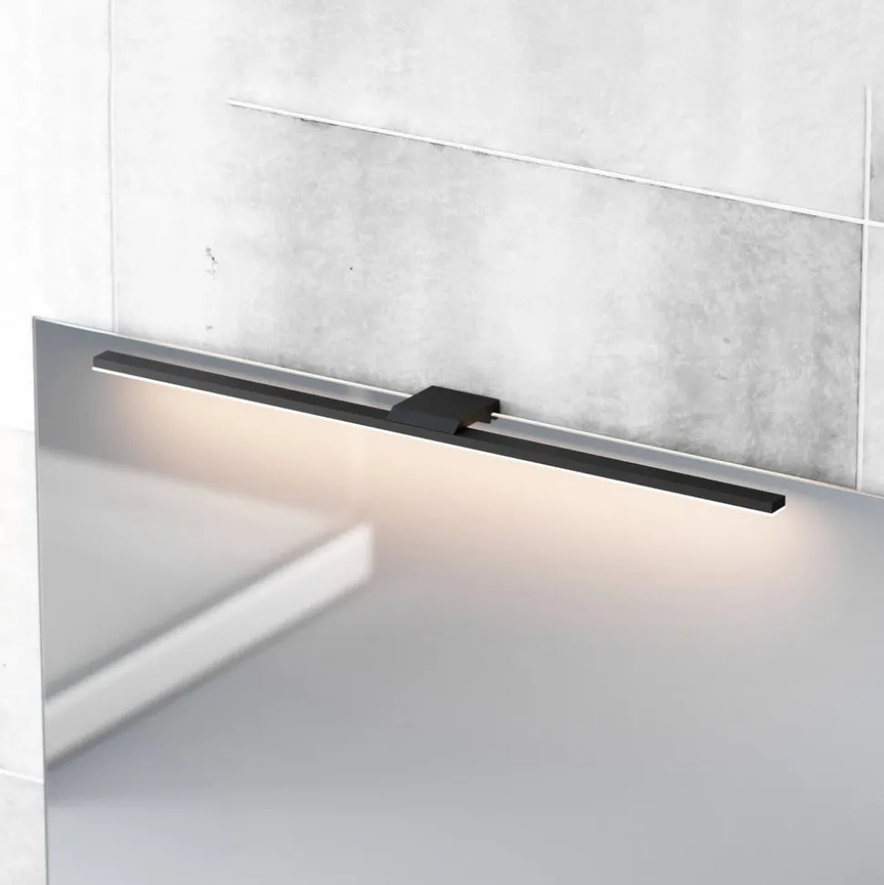 LED spiegellamp Triga IP44 zwart 60cm, 4.000K