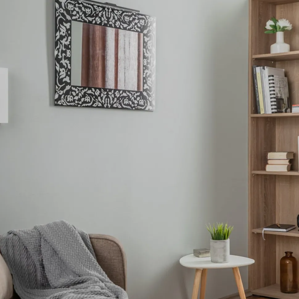 LED spiegellamp Triga IP44 zwart 40cm, 3.000K