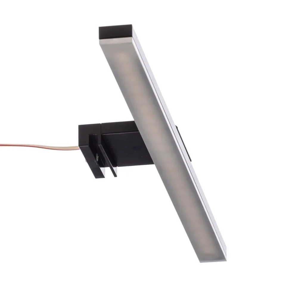 LED spiegellamp Triga IP44 zwart 40cm, 3.000K
