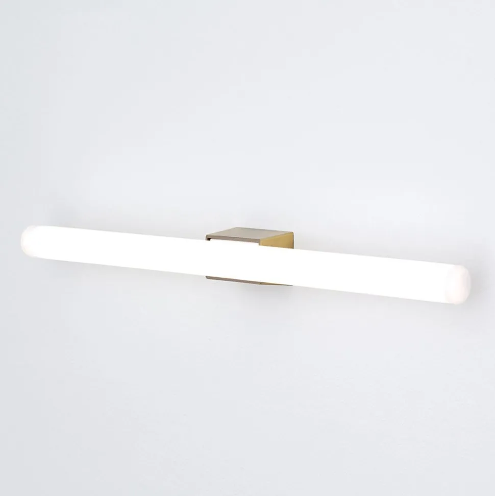 LED spiegellamp Visagist, houder oudmessing