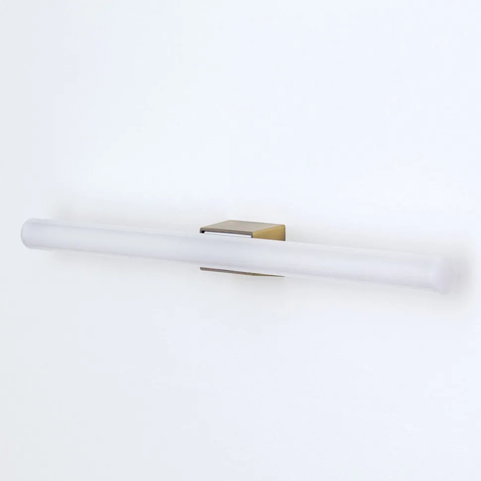 LED spiegellamp Visagist, houder oudmessing