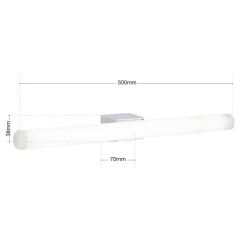 LED spiegellamp Visagist, houder chroom