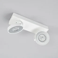 LED spot Clockwork in wit met twee lichtbronnen