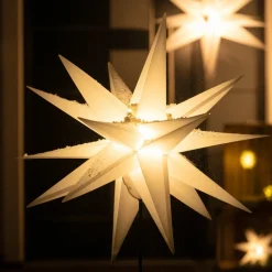 LED ster voor buiten, met aardspies, Ø 55 cm, wit