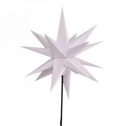 LED ster voor buiten, met aardspies, Ø 55 cm, wit