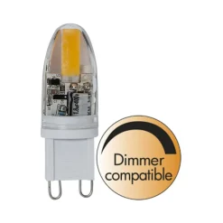 LED stiftlamp, G9, 1,8 W, helder, 2.800 K, dimbaar, 200 lm