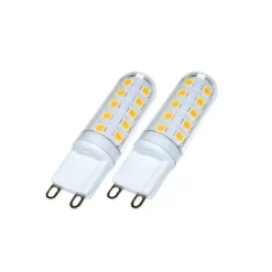 LED stiftlamp G9 3W, 3.000 K, extern dimbaar, set van 2