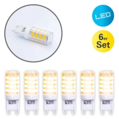 LED stiftlamp G9 3,5W warmwit 350 Lumen 6 per pak