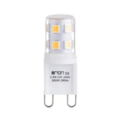 LED stiftlamp, helder, G9, 2,5 W, 3.000 K, 280 lm