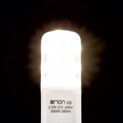 LED stiftlamp, helder, G9, 2,5 W, 3.000 K, 280 lm