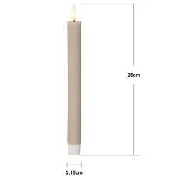 LED strip, beige, 25 cm waxine batterij set van 2