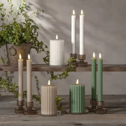 LED strip, beige, 25 cm waxine batterij set van 2