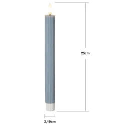 LED strip, blauw, 25 cm, wasbatterij set van 2