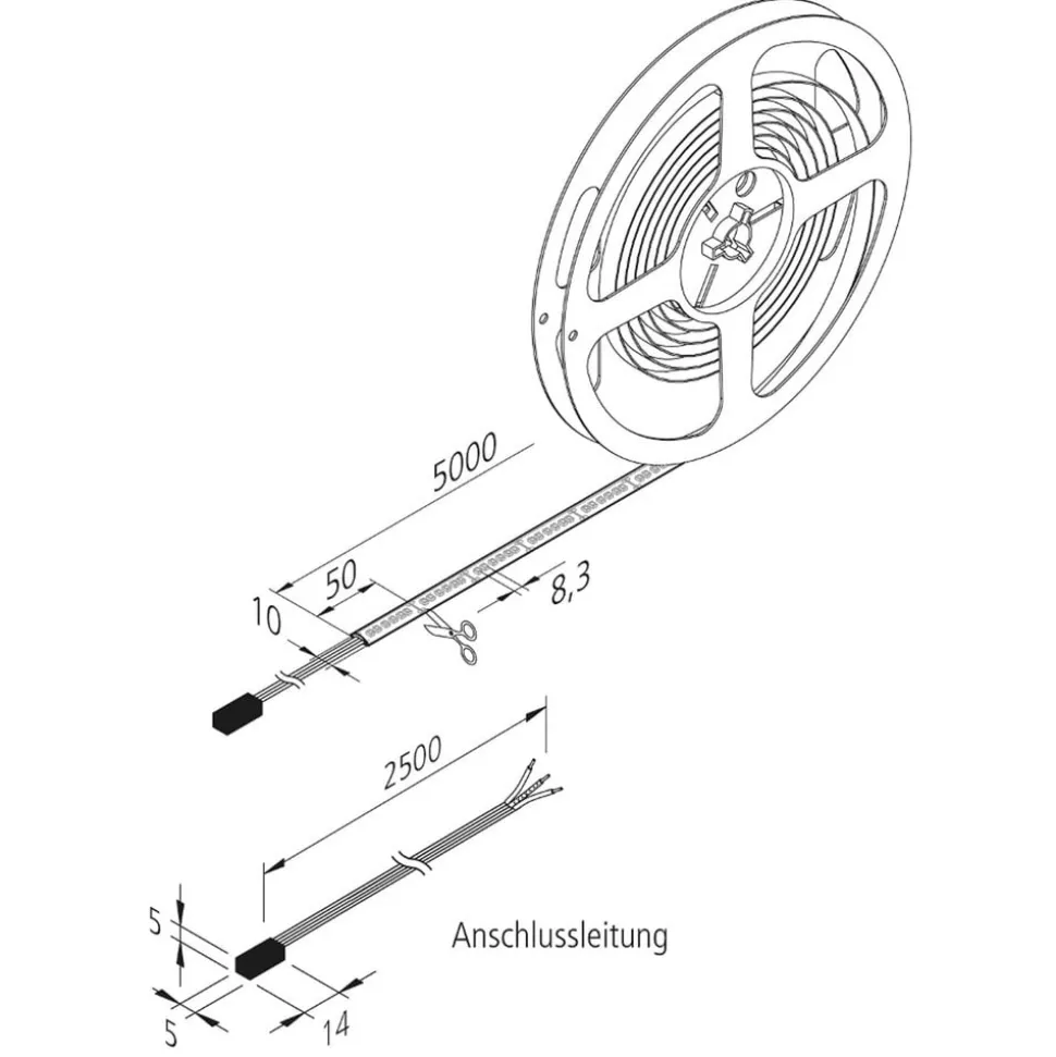 LED Strip Dynamic-Tape S IP54 2.700-5.000K 500cm