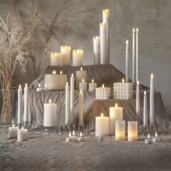 LED strip Flame Stripe wit 15 cm echte was op batterijen