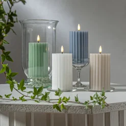 LED strip Flame Stripe wit 15 cm echte was op batterijen