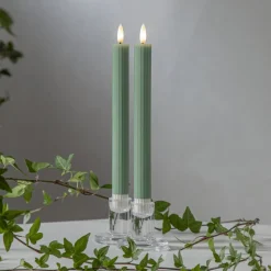 LED strip, groen, 25 cm, wasbatterij set van 2