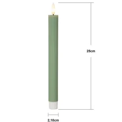 LED strip, groen, 25 cm, wasbatterij set van 2