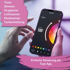 LED strip Smart RGB, lengte 2 m, muzieksensor, USB, Tuya