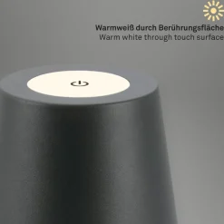 LED tafellamp 7508015, antraciet 2.700 K IP44 Touchdim