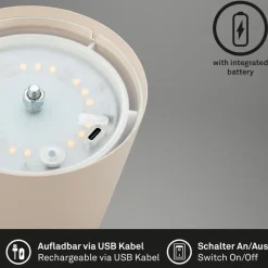 LED tafellamp 7508011, beige, 2.700 K IP44 touchdimmer