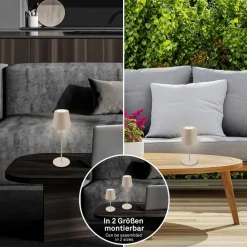 LED tafellamp 7508011, beige, 2.700 K IP44 touchdimmer