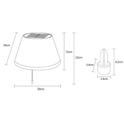 LED tafellamp 36000 fles top wit plastic